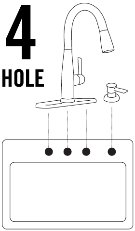 4 holes