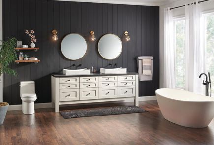 Spacious Master Bath featuring Delta products